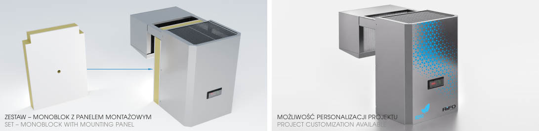Zestaw — monoblok z panelem montażowym oraz personalizacja